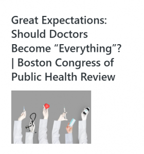 Four gloved hands holding different medical tools against a grey background.